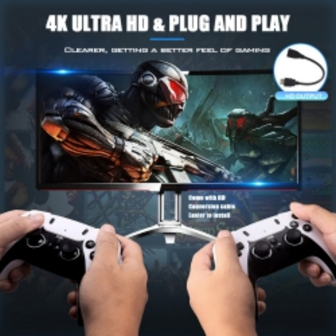 60000 4K HDMI Retro Gaming Console W 2 Wireless Controller TV Video Game Stick